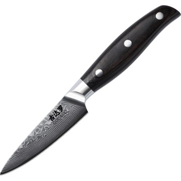Gudaro - Couteau de cuisine en acier damassé SHIRO 3,5