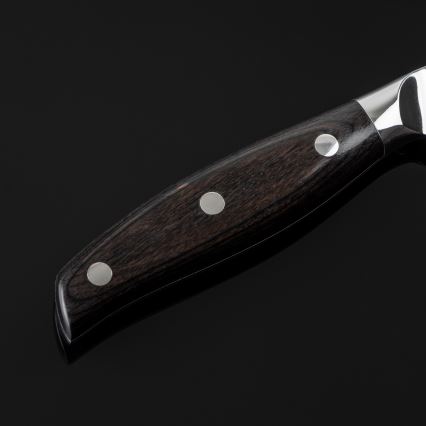 Gudaro - Couteau de cuisine en acier damassé SHIRO 3,5, 67 couches d'acier, longueur 9,5 cm