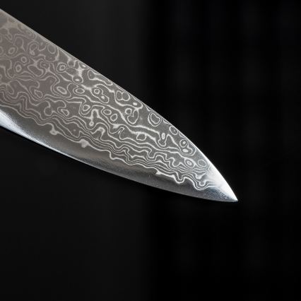Gudaro - Couteau de cuisine polyvalent HIKARI 5, en acier damassé à 67 couches, longueur 12,5 cm