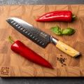 Gudaro - Couteau de cuisine Santoku damassé HIKARI 7