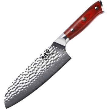 Gudaro - Couteau de cuisine Santoku damassé MIYABI 7