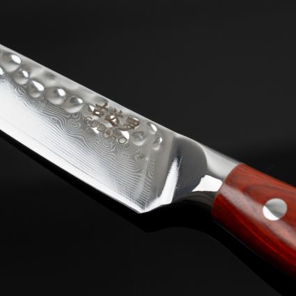Gudaro - Couteau de cuisine polyvalent en acier damassé MIYABI 5, 67 couches d'acier, longueur 12,5 cm