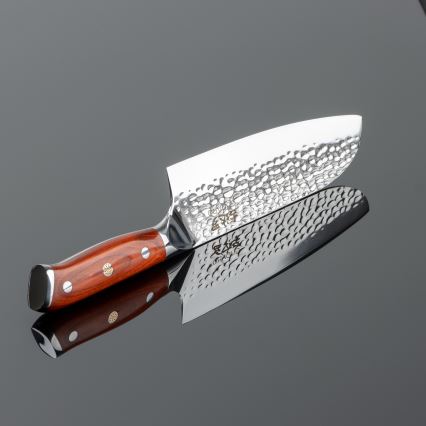 Gudaro - Couteau de cuisine Santoku damassé MIYABI 7, 67 couches d'acier, longueur de la lame 17,5 cm