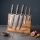 Gudaro - Ensemble de 5 couteaux de cuisine damassés SHIRO + support magnétique