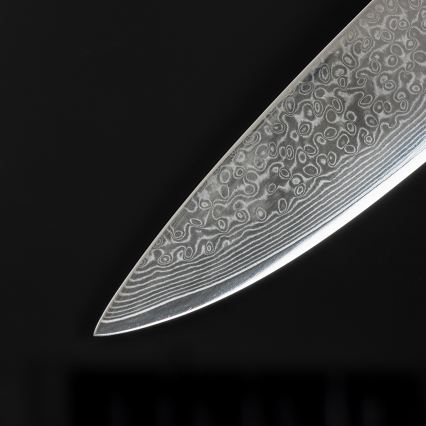 Gudaro - Ensemble de 5 couteaux de cuisine damassés SHIRO + support magnétique