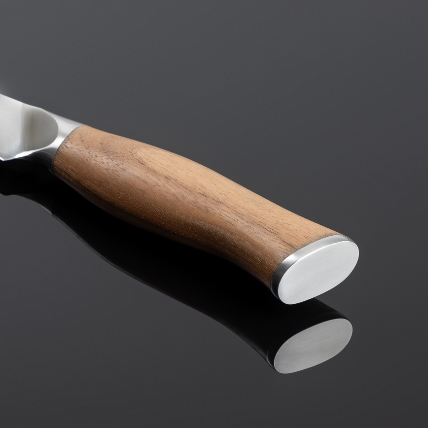 Gudaro - Ensemble de 5 couteaux de cuisine en acier damassé TAKUMI + support magnétique