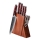 Gudaro - Ensemble KENSHO de 7 couteaux de cuisine avec bloc en acacia