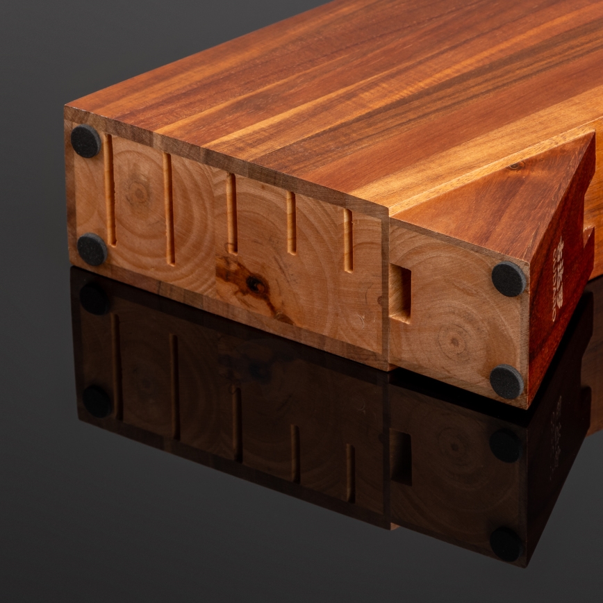 Gudaro - Ensemble KENSHO de 7 couteaux de cuisine avec bloc en acacia