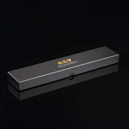 Gudaro - Fourchette de cuisine MIYABI rouge, manche en pakka