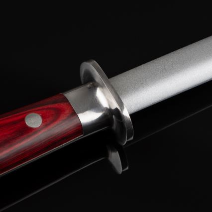 Gudaro - Fusil d'affûtage MIYABI, manche rouge en pakkawood