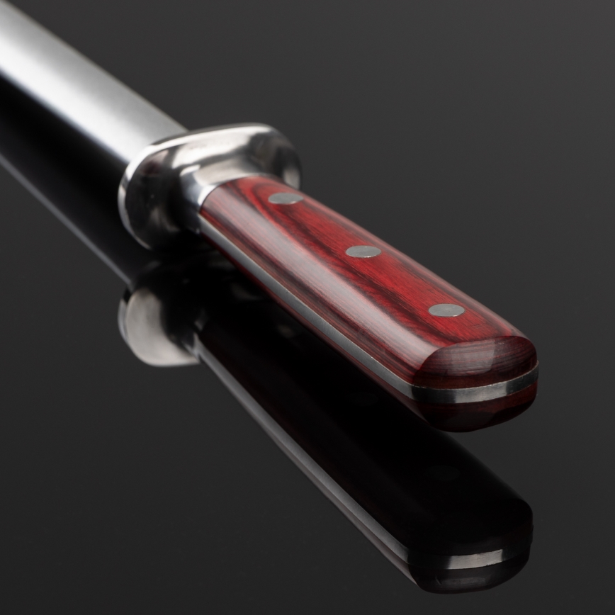 Gudaro - Fusil d'affûtage MIYABI, manche rouge en pakkawood