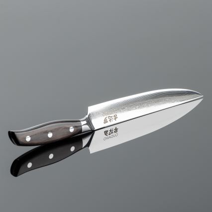 Gudaro - Lot de 5 couteaux de cuisine damassés SHIRO + support magnétique