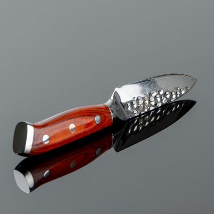 Gudaro - Lot de 5 couteaux de cuisine en acier damassé MIYABI + support magnétique