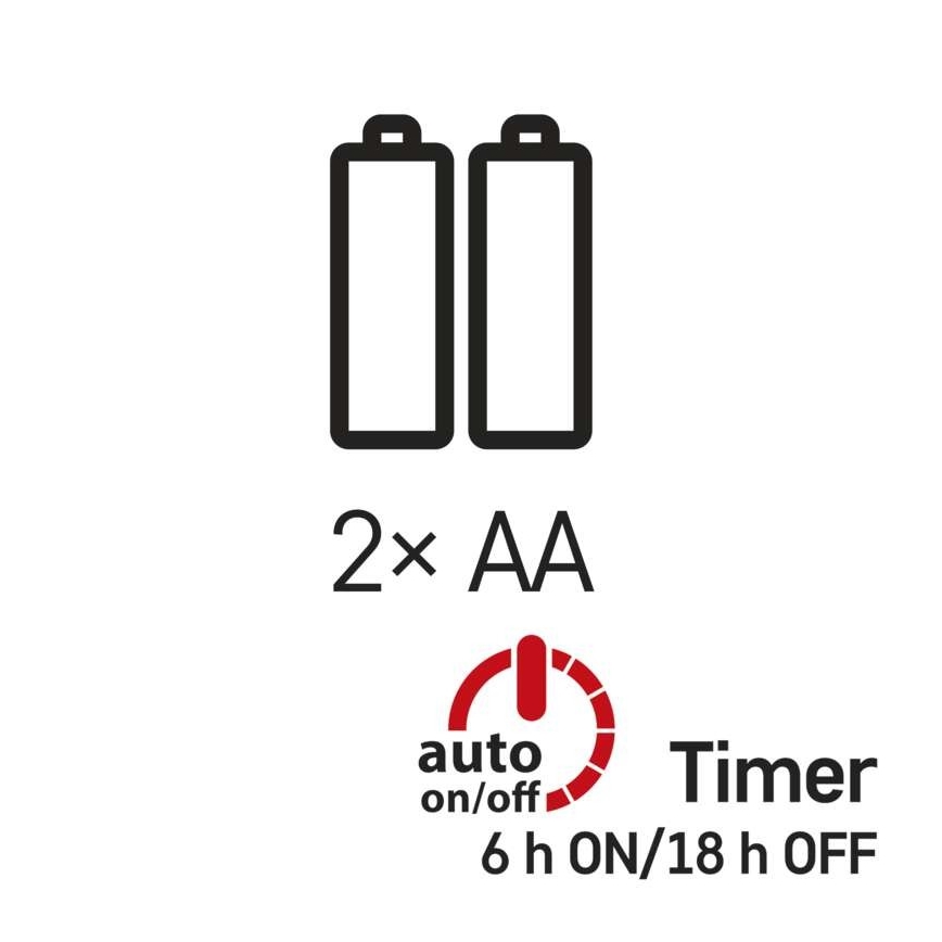 Guirlande 20 LED, 2,4 m, blanc chaud