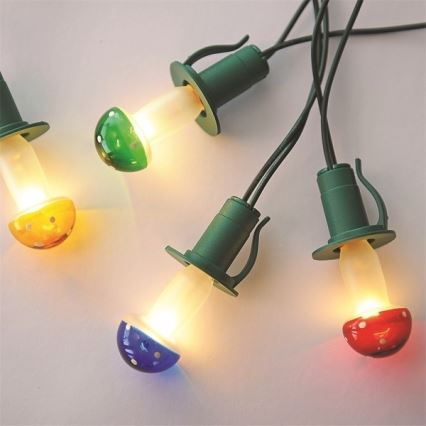 Guirlande de Noël 12xE10 10,7m blanc chaud - fabriqué en Europe