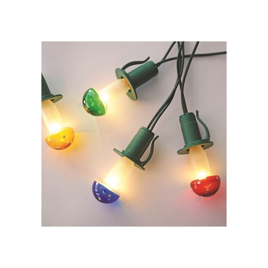 Guirlande de Noël 12xE10 10,7m blanc chaud - fabriqué en Europe
