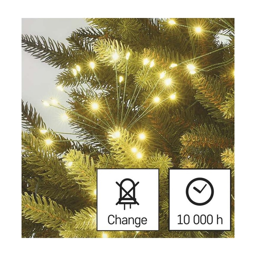 Guirlande de noël 150xLED/5,35m blanc chaud