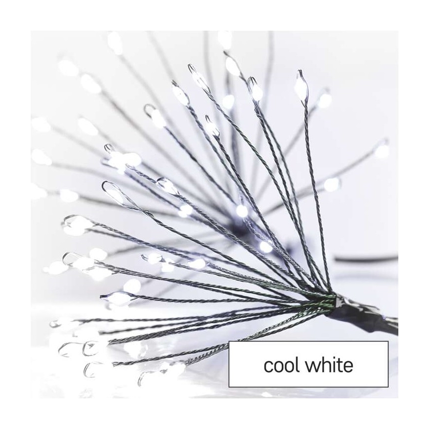 Guirlande de noël 150xLED/5,35m blanc froid