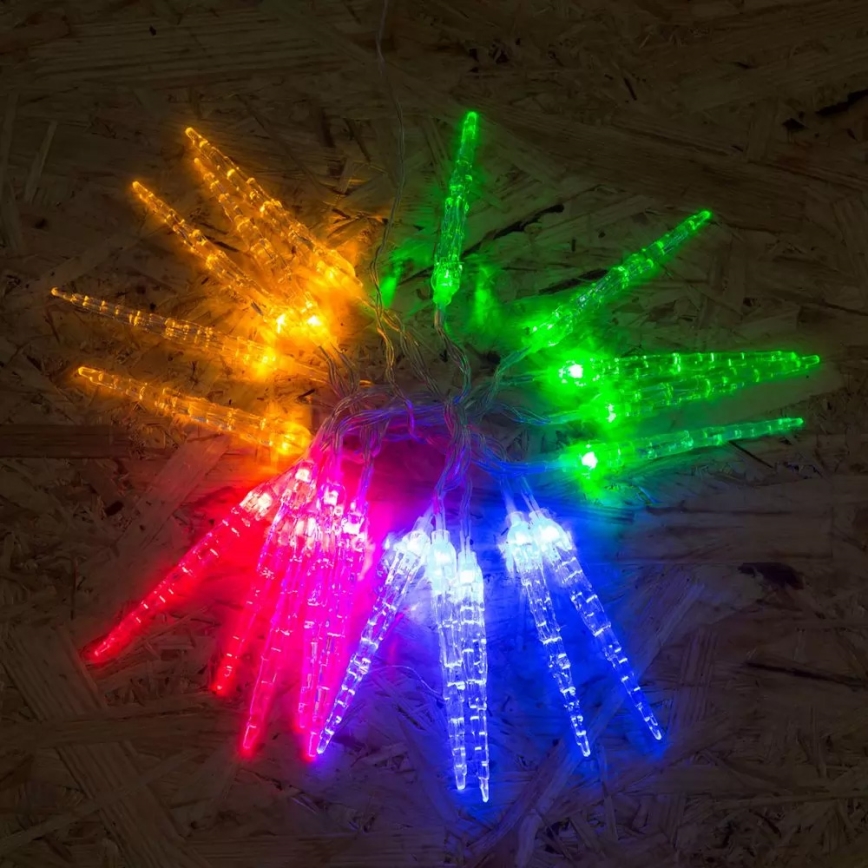 Guirlande de noël 20xLED 2,25m multicolore stalactite