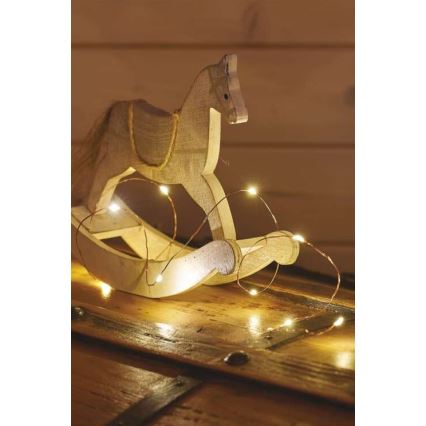 Guirlande de noël 20xLED/2,4m blanc chaud