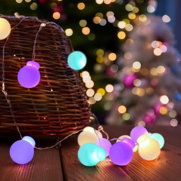 Guirlande de Noël 20xLED/2xAA 2,3 m multicolore