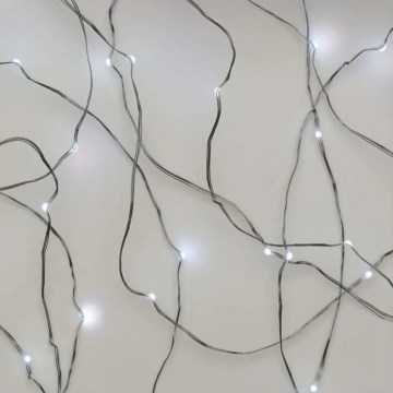 Guirlande de Noël 20xLED/2xAA 2,4m blanc froid