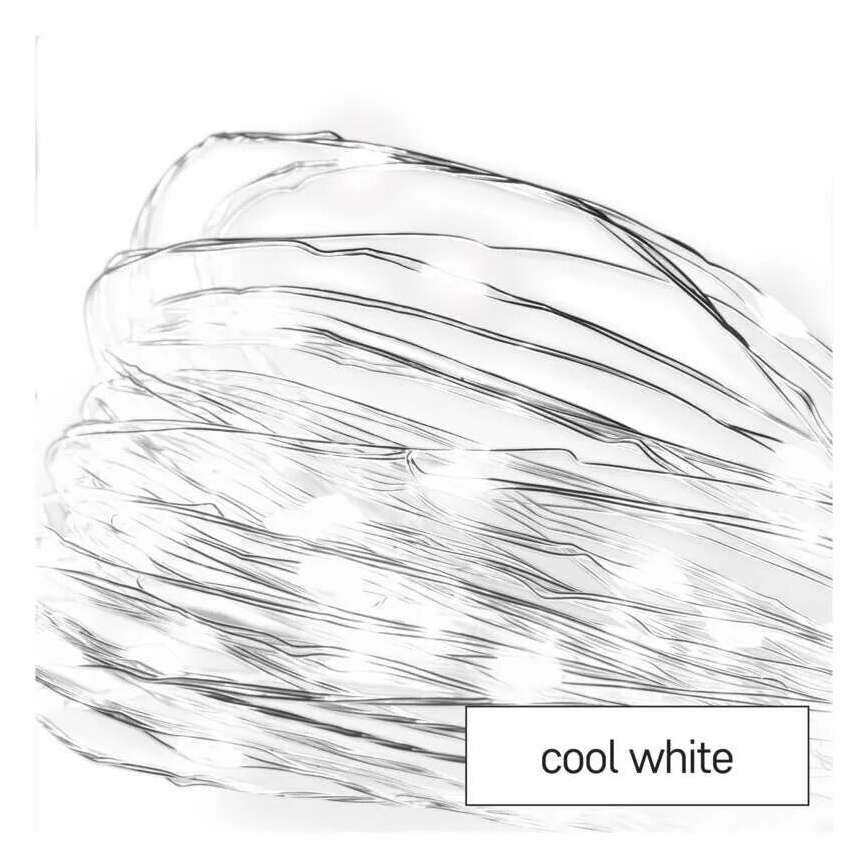 Guirlande de Noël 20xLED/2xAA 2,4m blanc froid