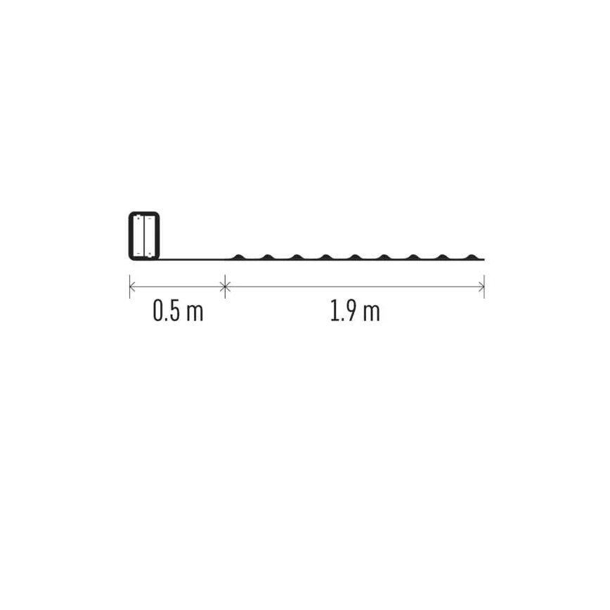 Guirlande de Noël 20xLED/2xAA 2,4m blanc froid