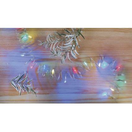 Guirlande de Noël 20xLED/2xAA 2,4m multicolore