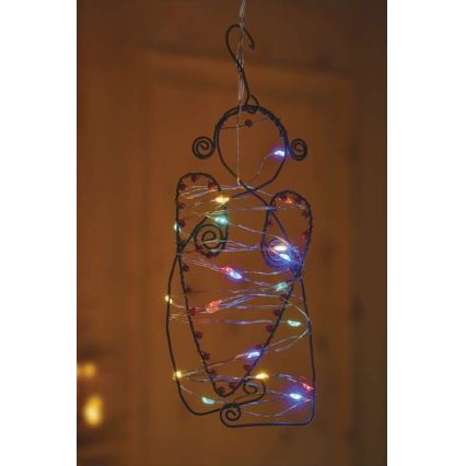 Guirlande de Noël 20xLED/2xAA 2,4m multicolore
