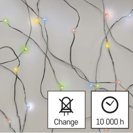 Guirlande de Noël 20xLED/2xAA 2,4m multicolore