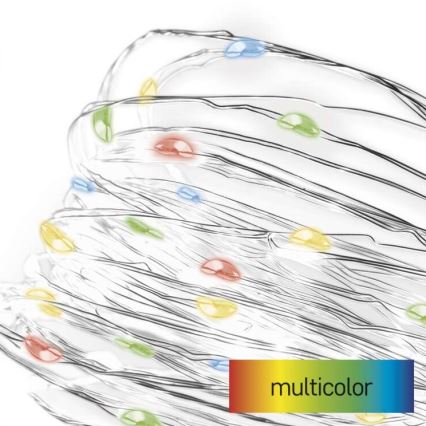 Guirlande de Noël 20xLED/2xAA 2,4m multicolore
