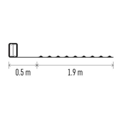 Guirlande de Noël 20xLED/2xAA 2,4m multicolore