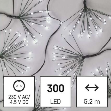 Guirlande de noël 300xLED/8,2m blanc froid