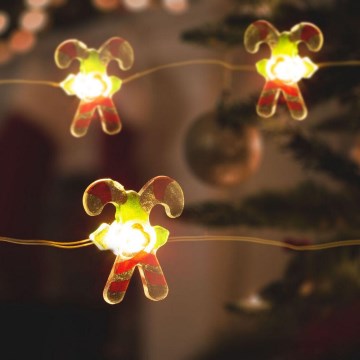 Guirlande de Noël à LED 20xLED/2xAA 2,2m blanc chaud