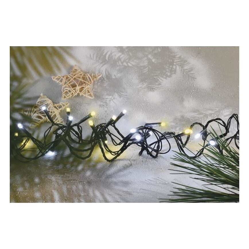 Guirlande de noël d'extérieur 120xLED/2 fonctions 17m IP44 blanc chaud/froid