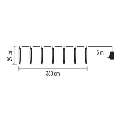 Guirlande de noël d'extérieur 140xLED/8,6m IP44