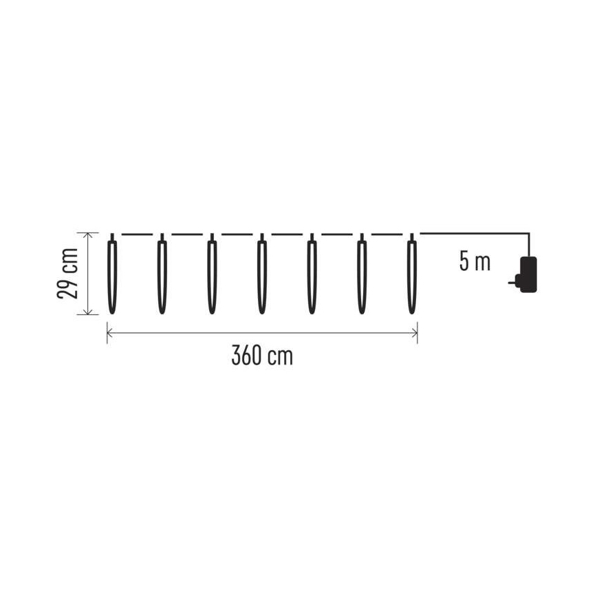 Guirlande de noël d'extérieur 140xLED/8,6m IP44