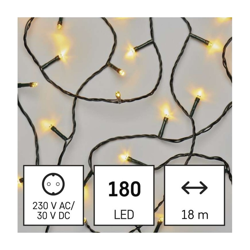 Guirlande de noël d'extérieur 180xLED/8 modes 23m IP44 blanc chaud
