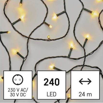 Guirlande de noël d'extérieur 240xLED/29m IP44 blanc chaud