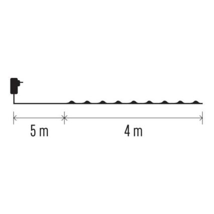 Guirlande de noël d'extérieur 40xLED/9m IP44 multicolore