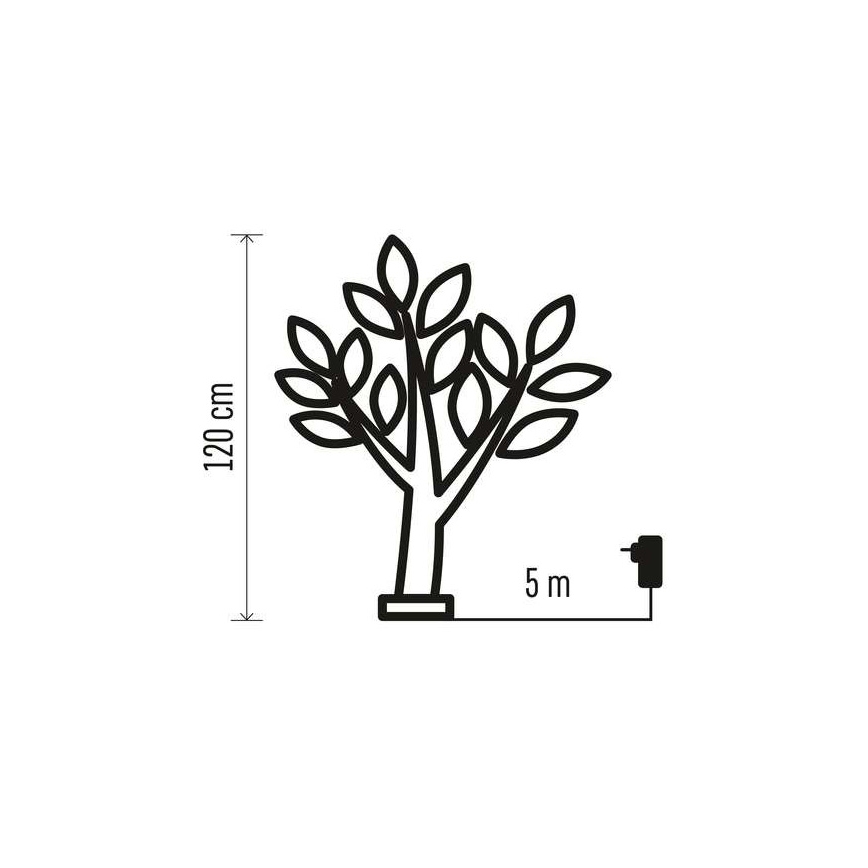 Guirlande de noël d'extérieur 48xLED/3,6W/230V IP44