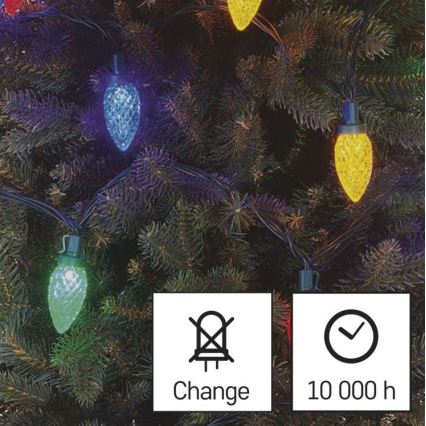 Guirlande de noël d'extérieur 50xLED/8 modes 14,8m IP44 multicolore