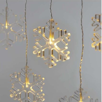 Guirlande de noël d'extérieur 8xLED/5,84m IP44 flocons