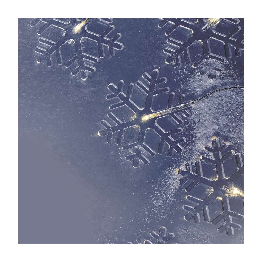 Guirlande de noël d'extérieur 8xLED/5,84m IP44 flocons