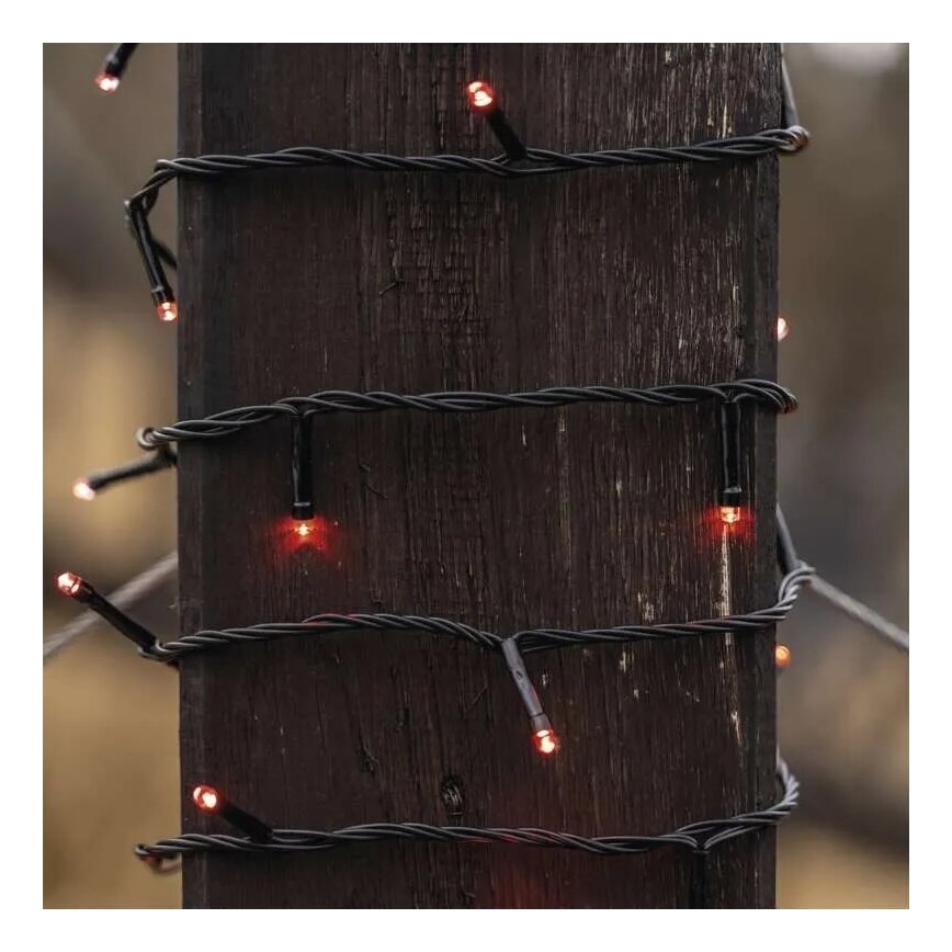 Guirlande de Noël extérieure 100xLED/10m IP44 rouge