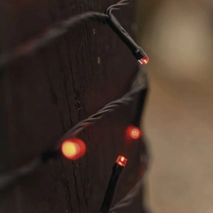 Guirlande de Noël extérieure 100xLED/10m IP44 rouge