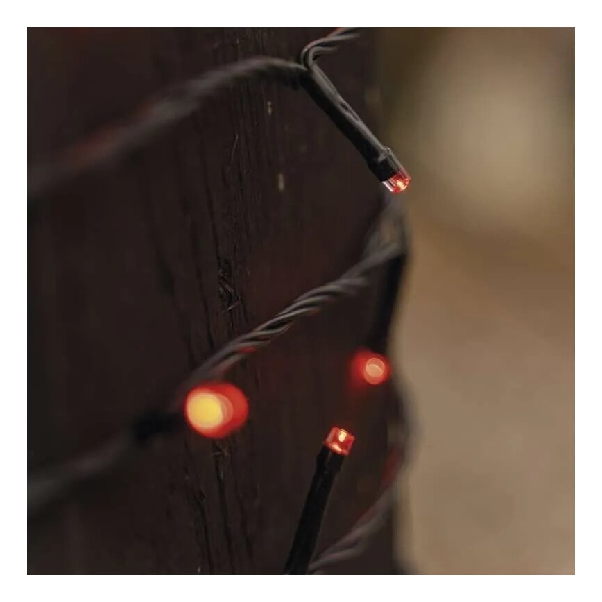 Guirlande de Noël extérieure 100xLED/10m IP44 rouge