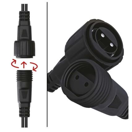 Guirlande de Noël extérieure 100xLED/10m IP44 rouge