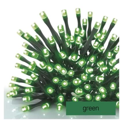 Guirlande de Noël extérieure 100xLED/10m IP44 vert